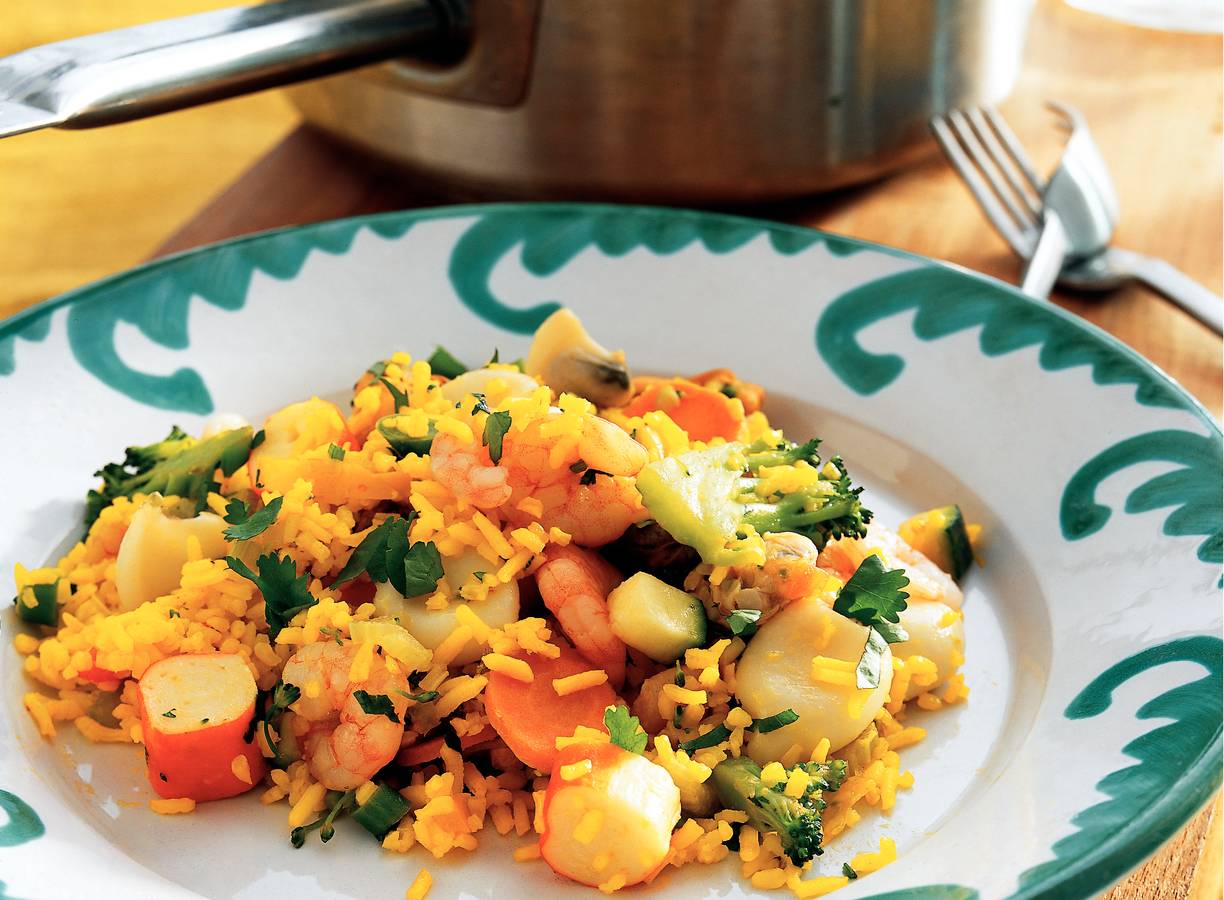 20-minuten paella met vis