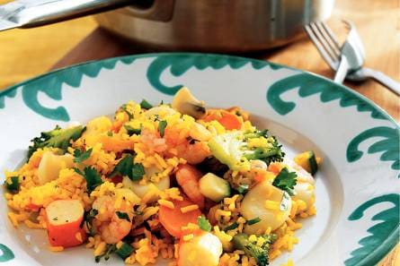 20-minuten paella met vis