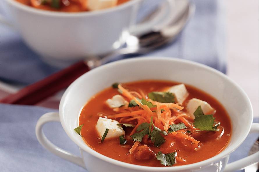 Kerriesoep met wortel en koriander recept Allerhande Albert Heijn