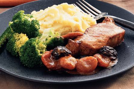 Varkensfiletlapjes met mosterdfruit