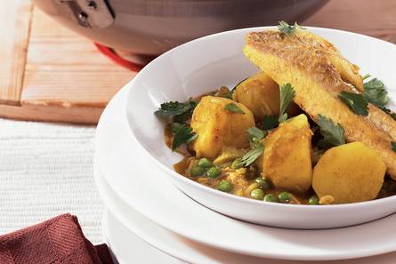 Vis masala met roodbaarsfilet