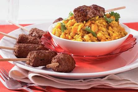Pompoenpilav met köfte