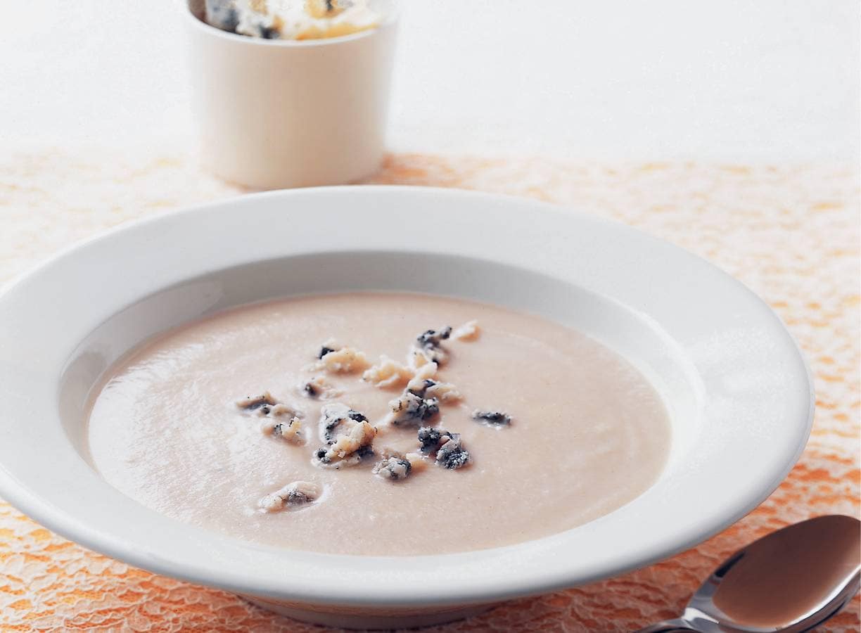 Romige bloemkoolsoep met Gorgonzola