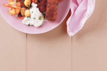 Krieltjes met paprika en vissticks