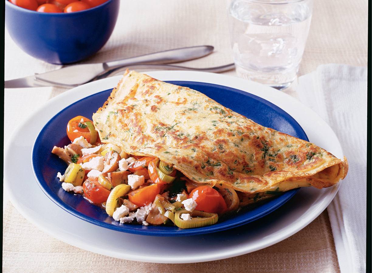 Stevige geitenkaaspannenkoek