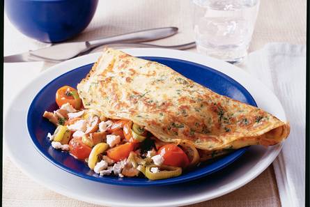 Stevige geitenkaaspannenkoek