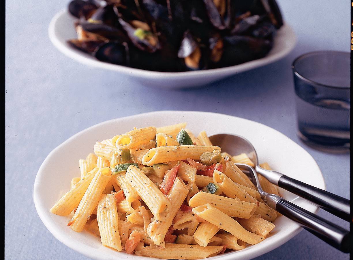 Penne met Italiaanse mosselen