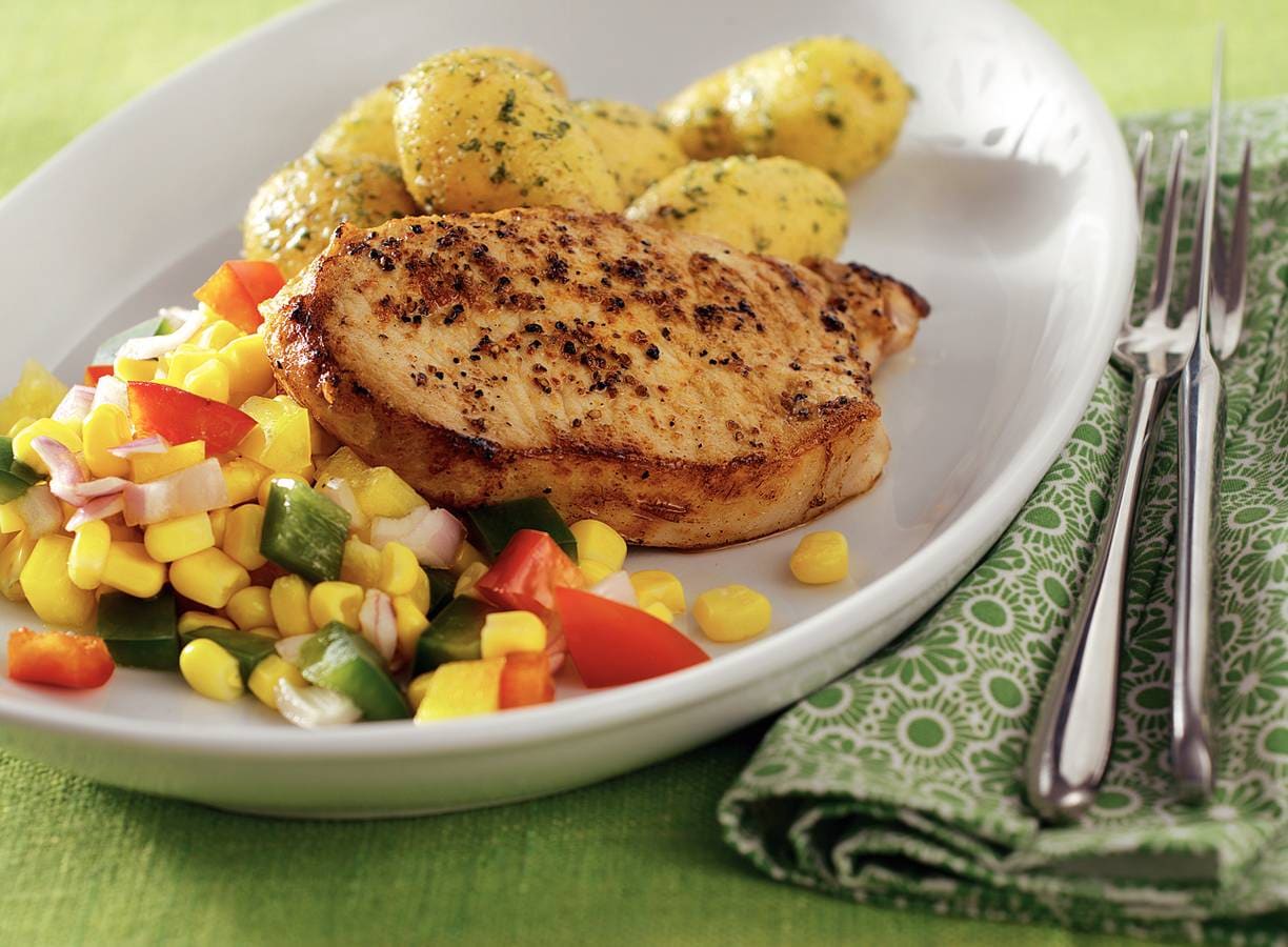 Cajunfilet met maïssalade
