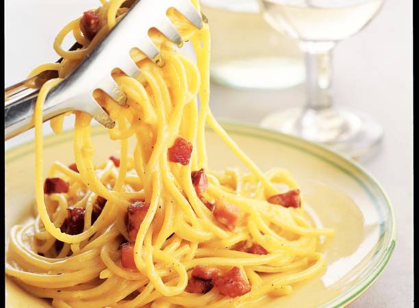 radar Slip schoenen Anoi Spaghetti met ei en spekjes recept - Allerhande | Albert Heijn