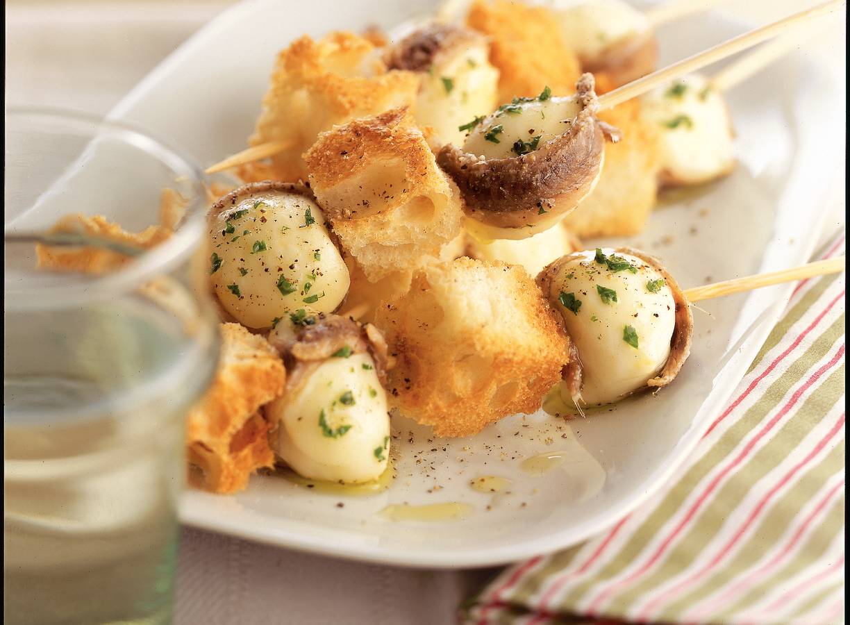 Mozzarella-ansjovisspiesjes