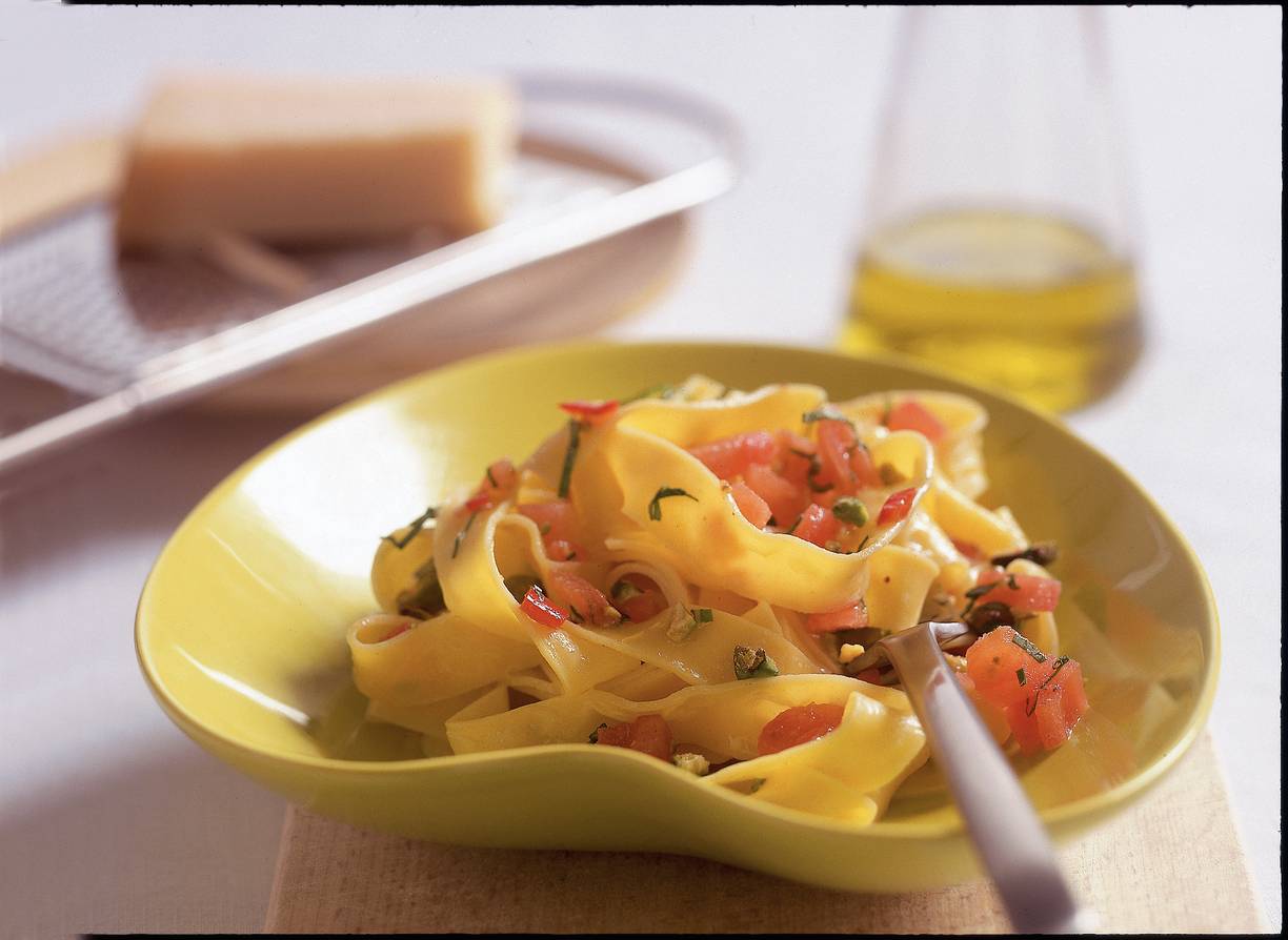 Pappardelle met verse tomatensaus