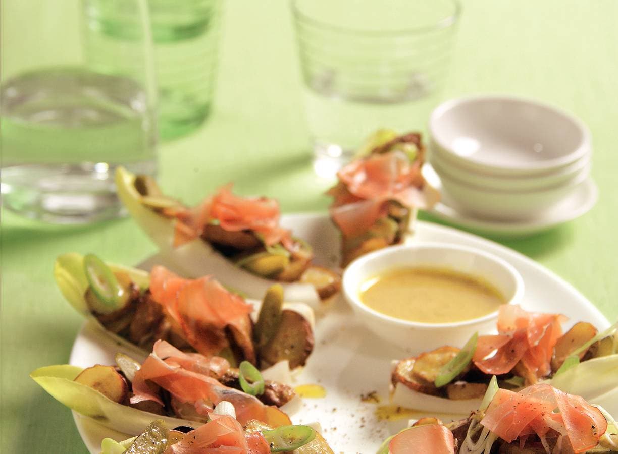 Aardappelsalade met Ardennerham