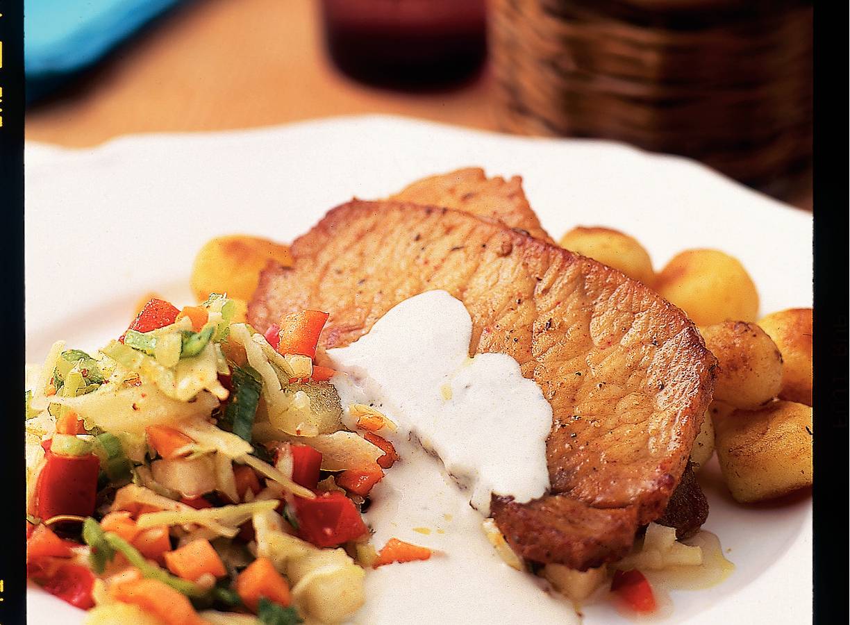 Varkensfiletlapjes met roomsaus