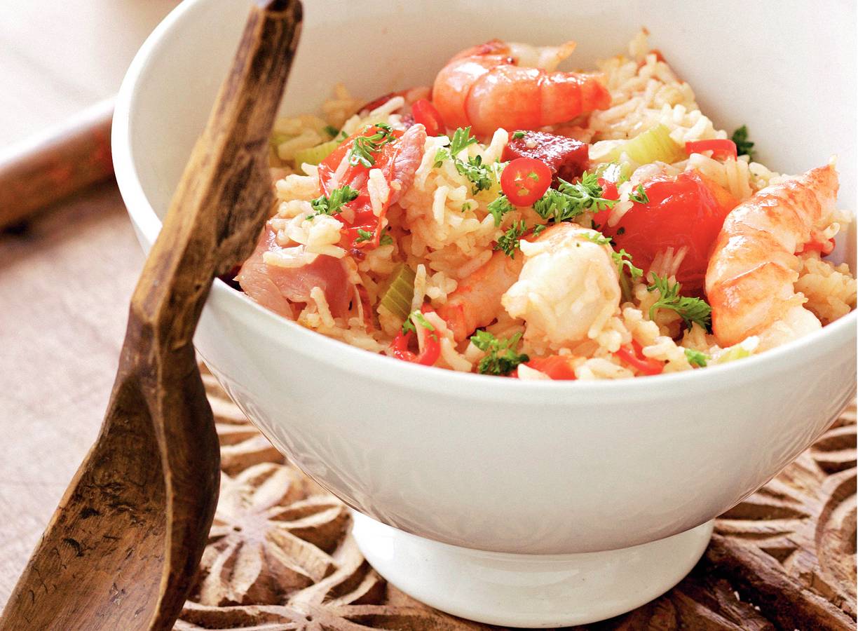 Caribische rijstschotel (jambalaya)