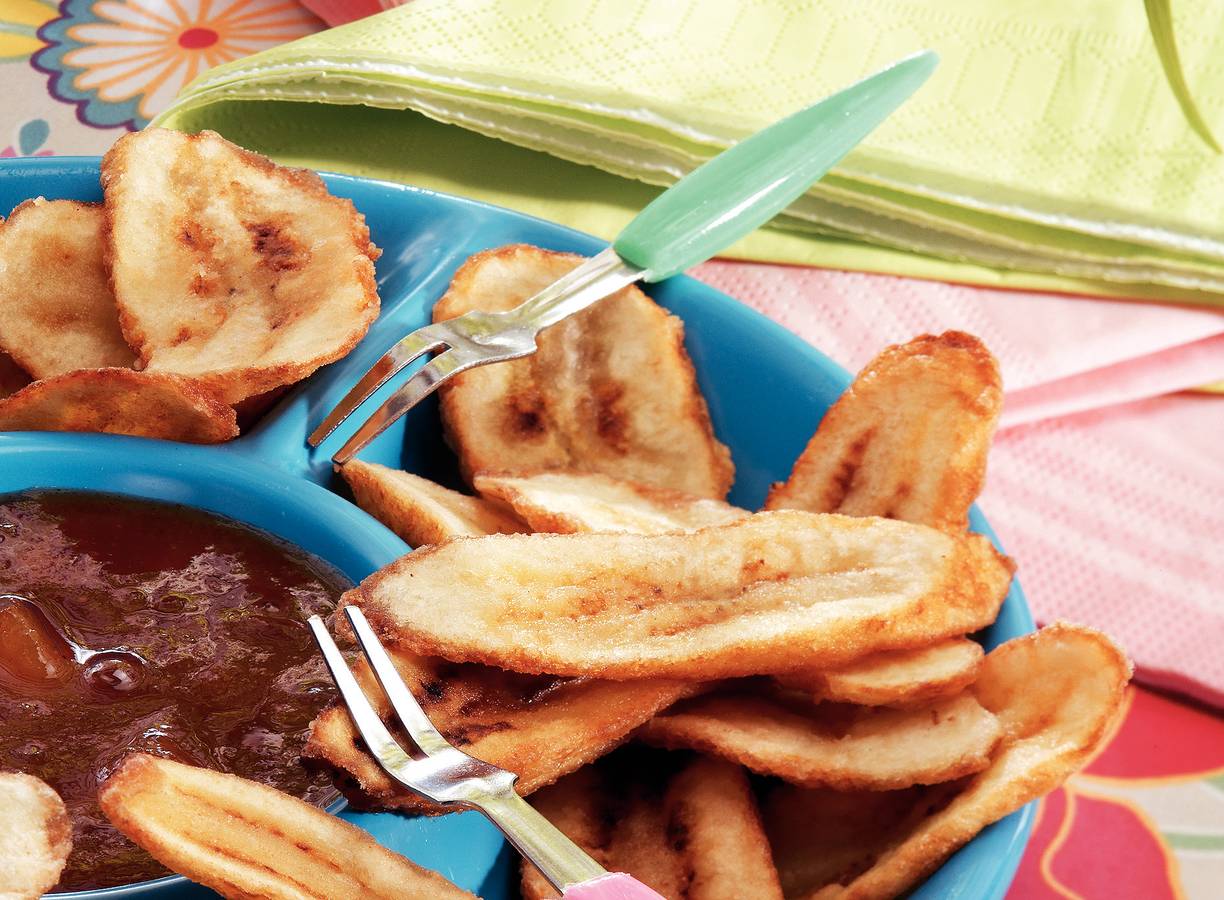 Bananenchips met mangochutney (Caraïbisch gebied & Suriname)