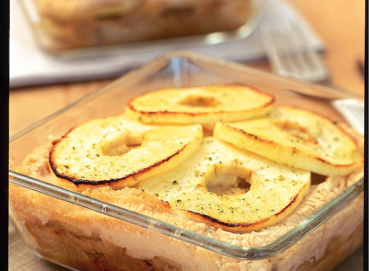 Zuurkoolschotel met appel en bonen