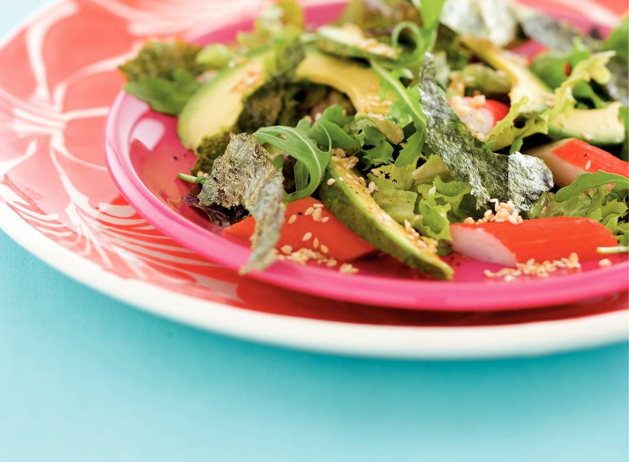 Norisalade met avocado