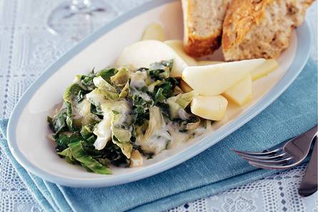 Andijvie met gorgonzola en peer