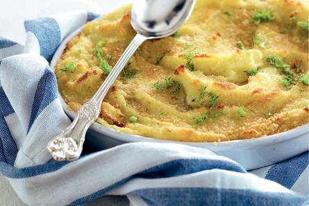 Gegratineerde venkelpuree