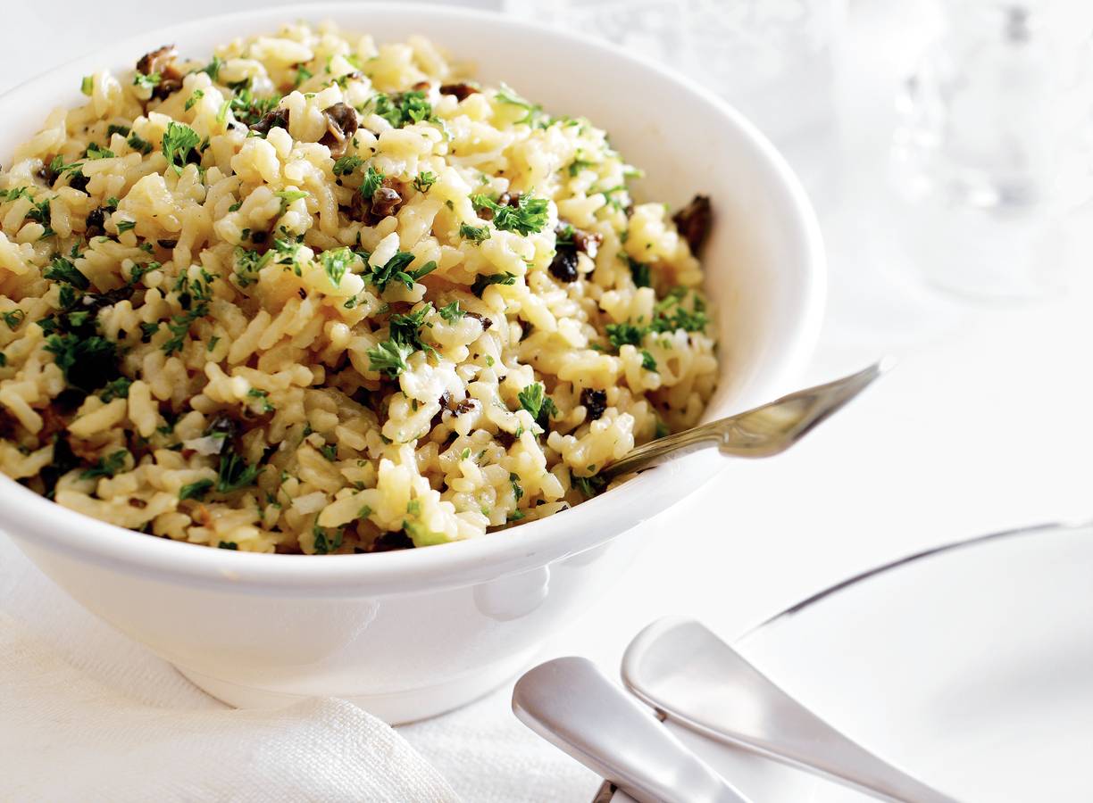 Risotto met morieljes