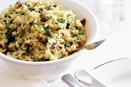 Risotto met morieljes
