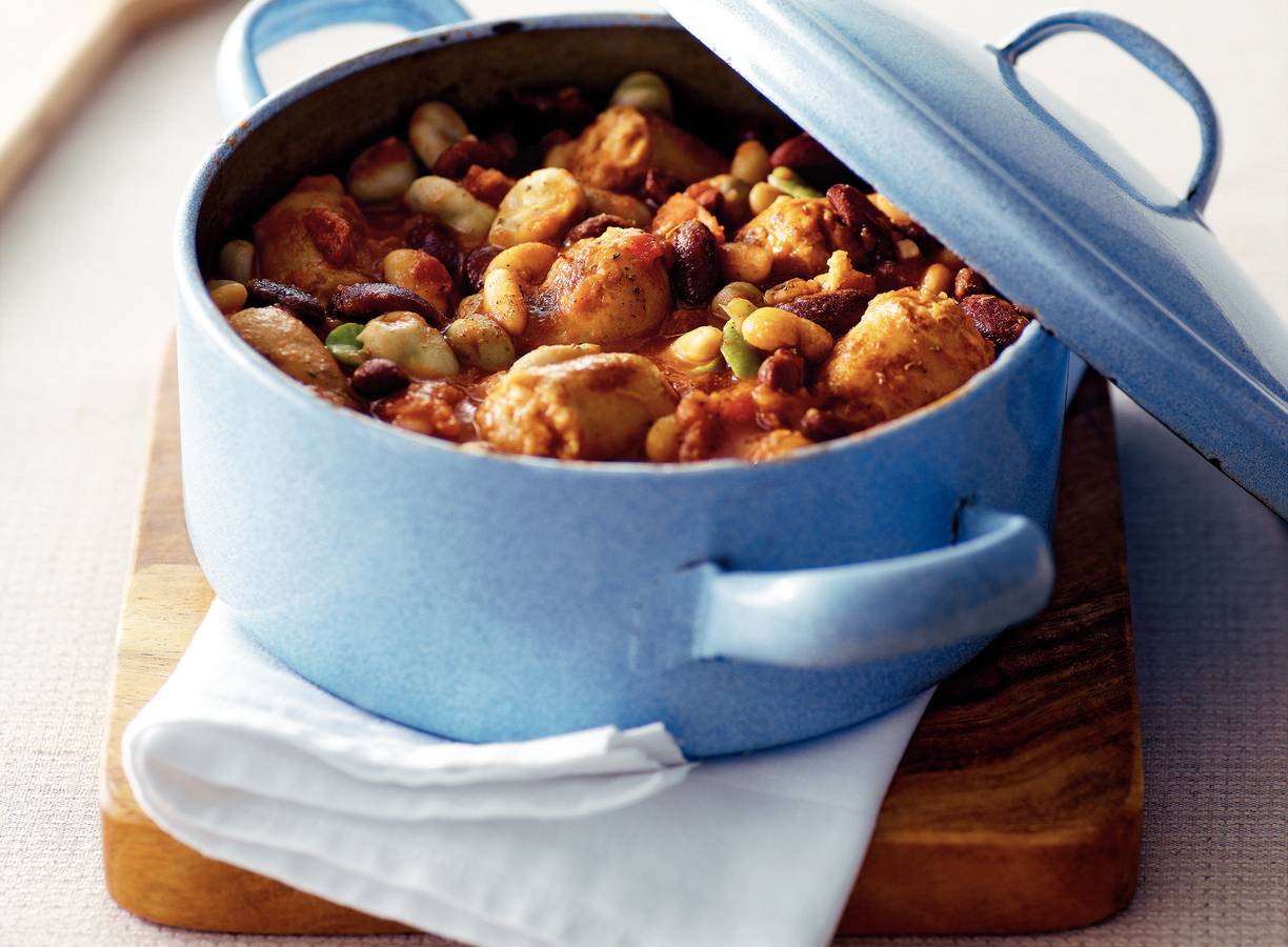 Bonenstoofpot met Catalaanse worstjes
