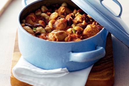 Bonenstoofpot met Catalaanse worstjes