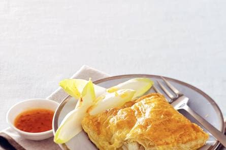 Vispasteitjes met prei