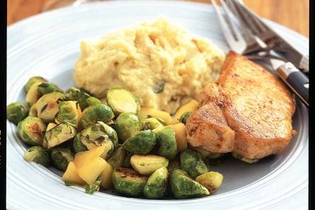 Varkensfilet met spruitjes