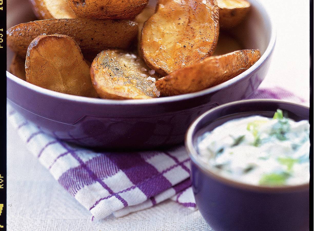 Gepofte aardappels met Griekse yoghurt