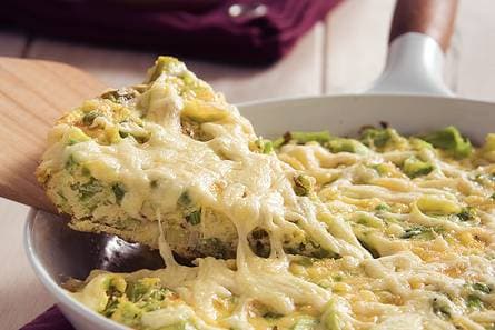 Prei-omelet met gebakken krieltjes