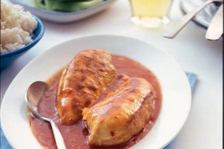 Kipfilet in pittige tomatensaus