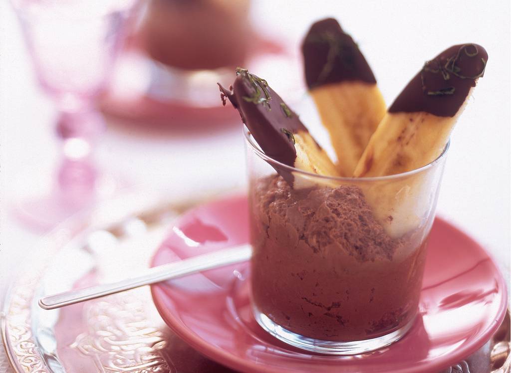 Banaan met chocolade en basilicum - Albert Heijn