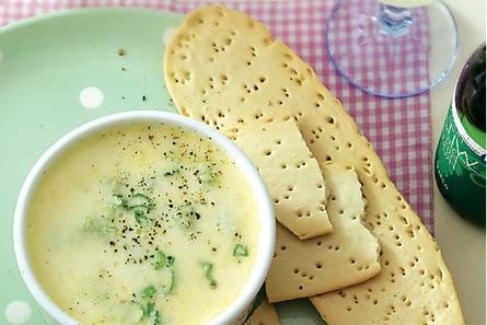 Eenpersoons geitenkaasfondue