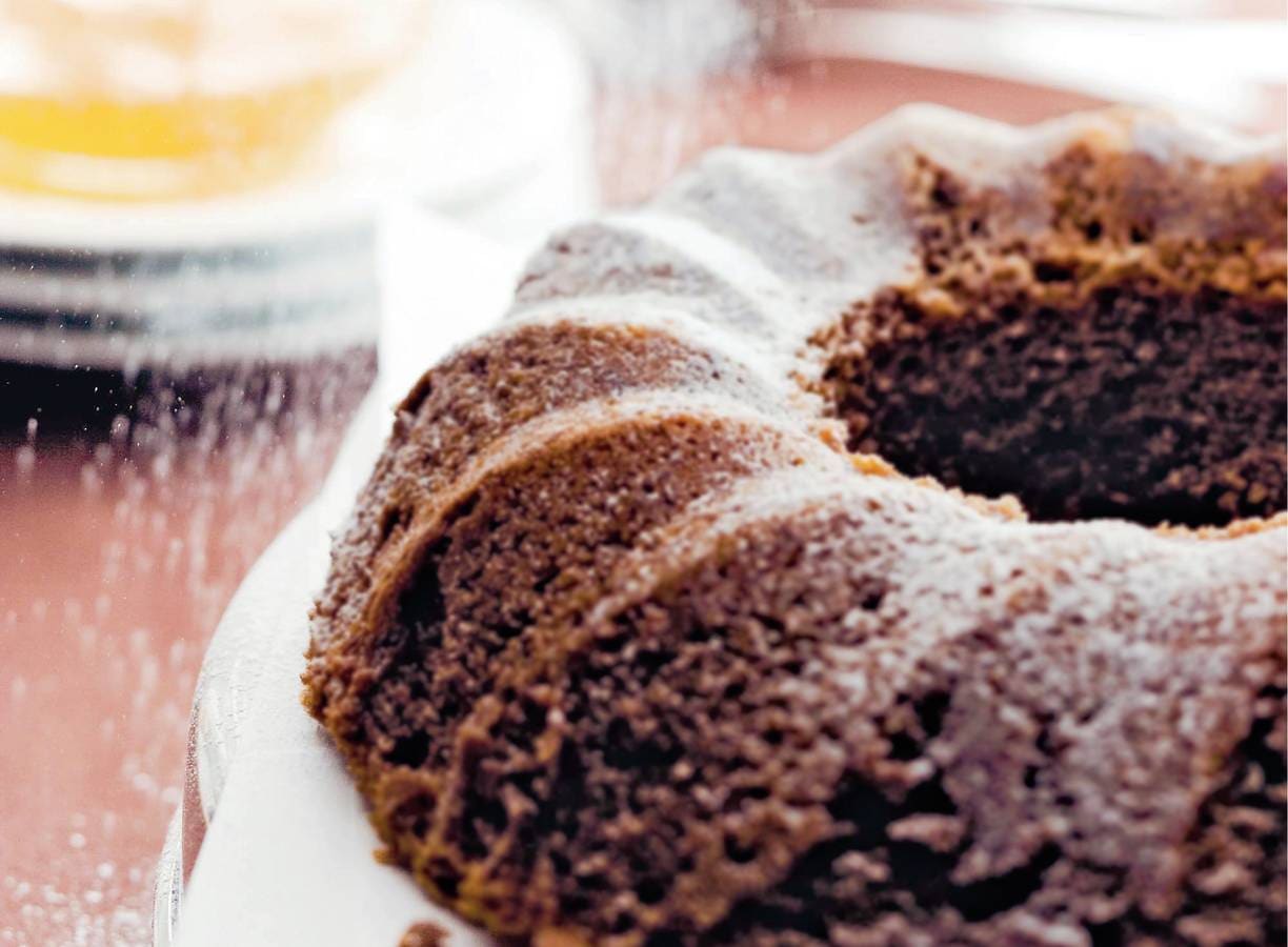 Chocoladepudding uit de oven met sinaasappelsaus