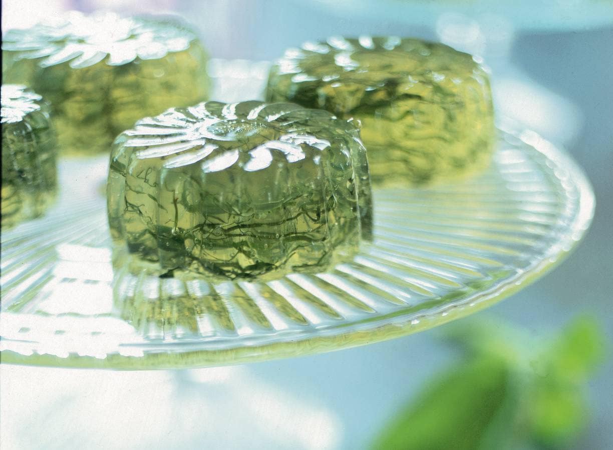 Frisse limoenjelly met basilicum