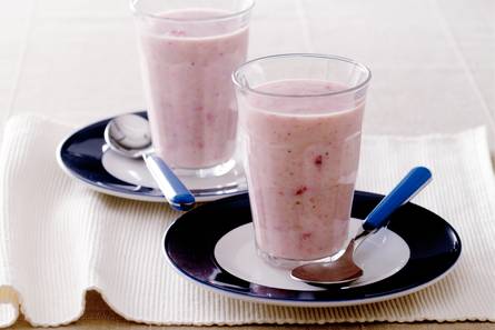 Havermoutshake met aardbeien
