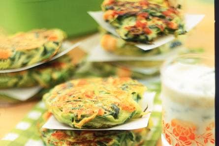 Courgettekoekjes met zalm