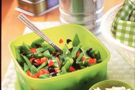 Snijbonensalade met geitenkaas