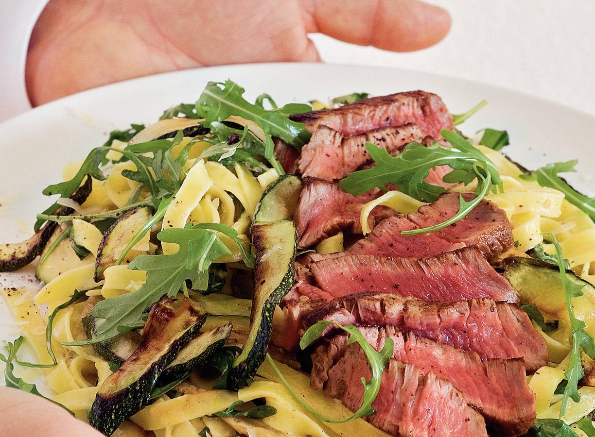 Ossenhaas met tagliatelle