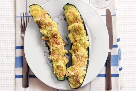Courgette gevuld met zomerstamppot