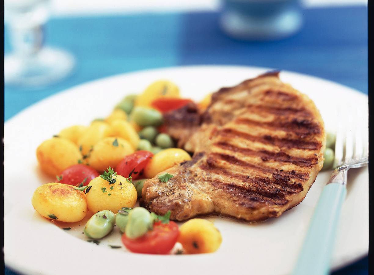 Gegrilde knoflook-tijmkarbonade
