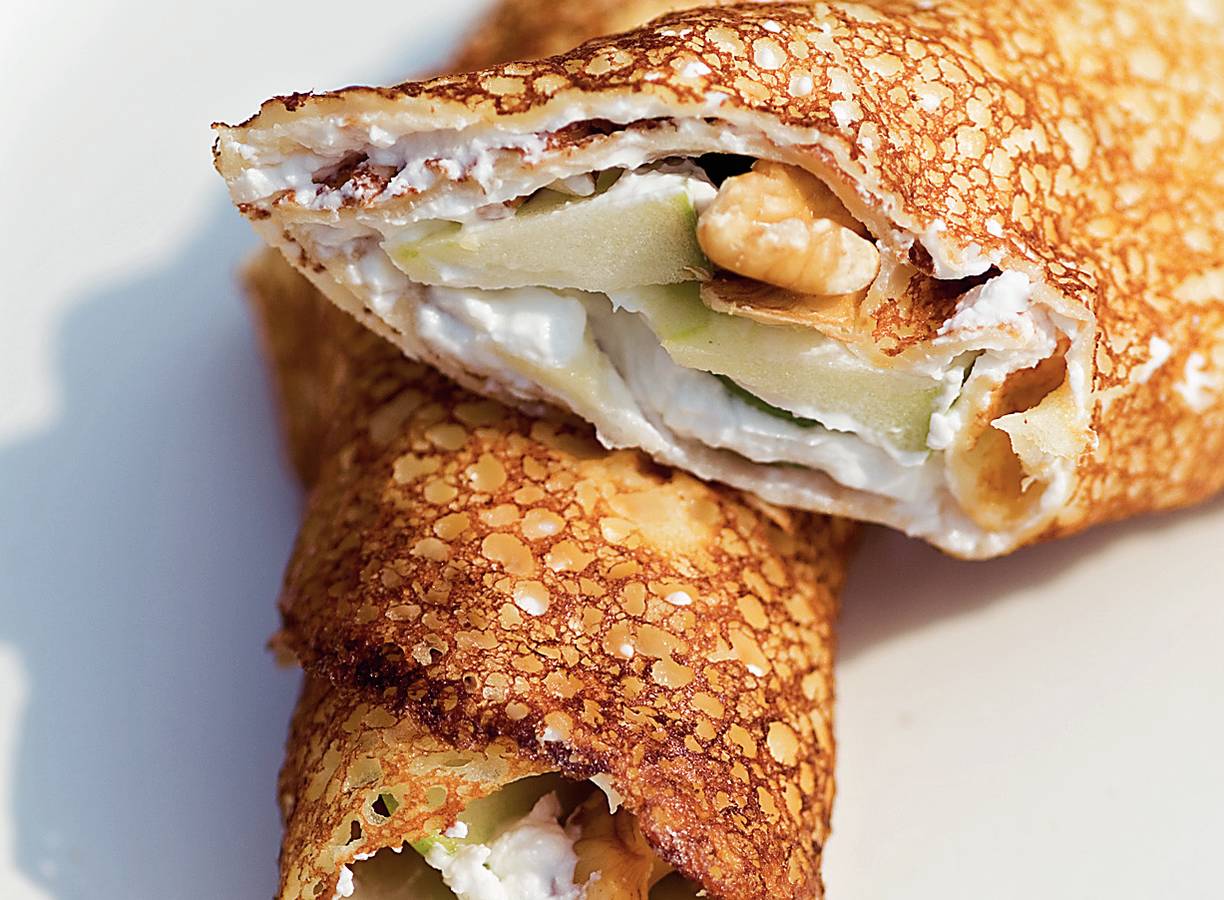 Pannenkoeken met geitenkaas