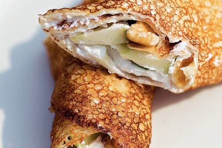 Pannenkoeken met geitenkaas