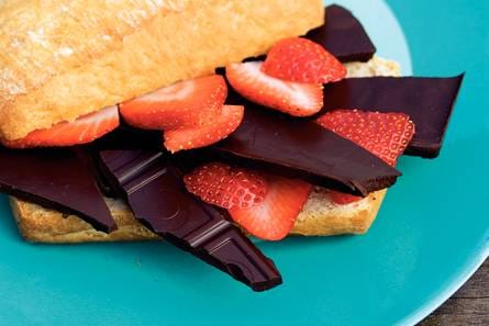 Chocoladebroodjes met fruit