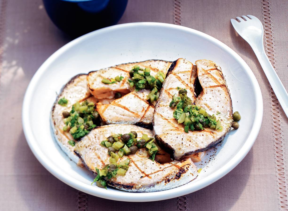 Zalmfilet met kappertjessaus