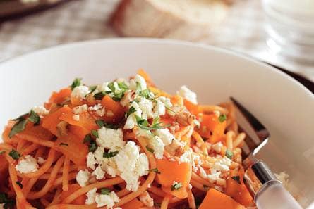 Pasta met pompoen