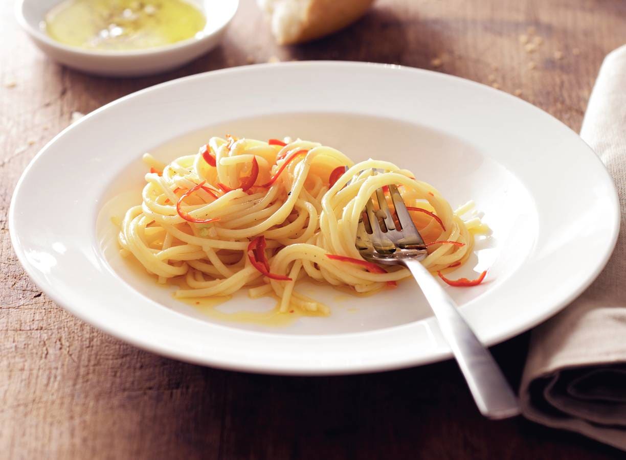 Spaghetti all'aglio, olio e peperoncino