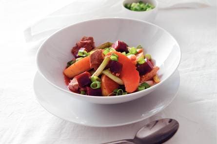 Ovenschotel met bietjes en varkensfilet