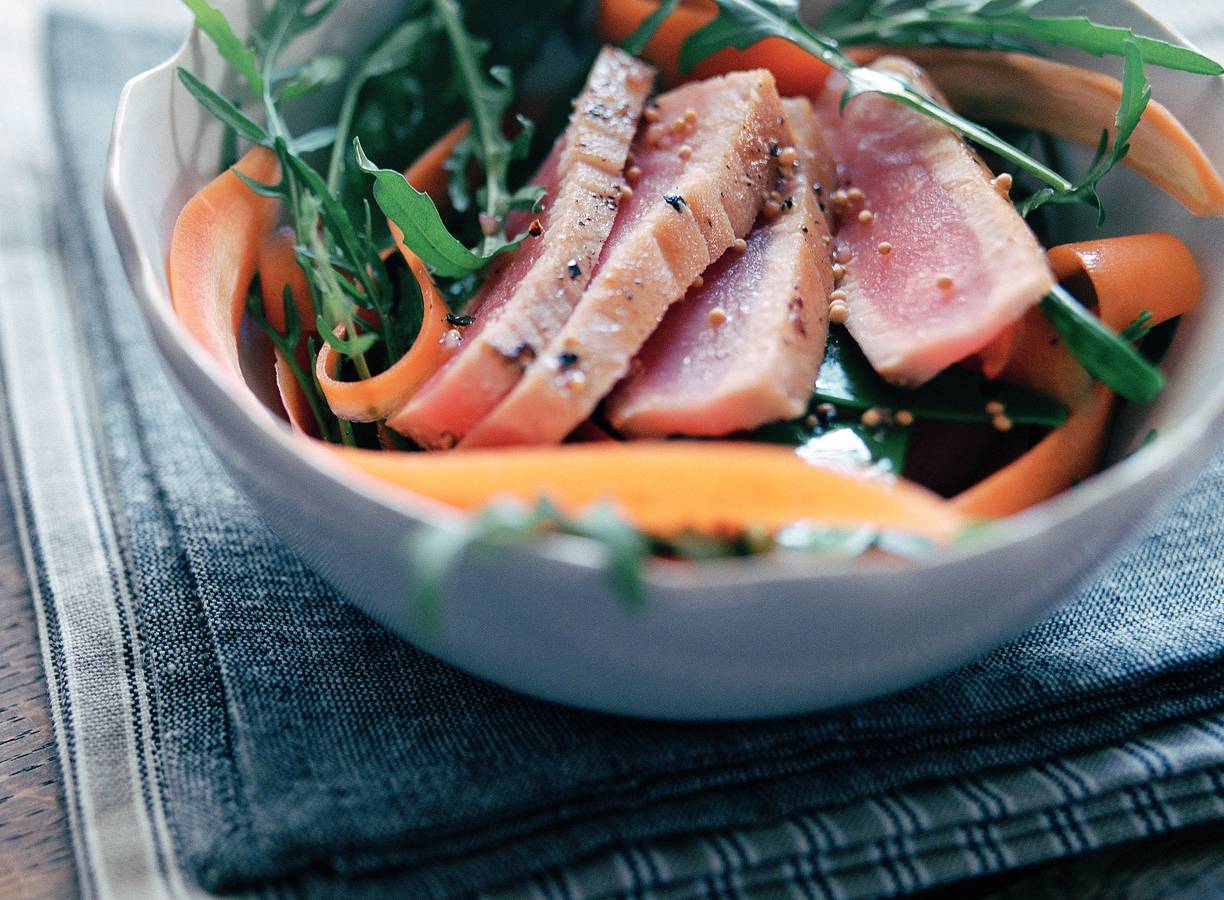 Salade met wortellinten en tonijn